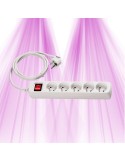 Multiprise avec 5 prises - Câble 1m - Interrupteur - MAX 3500W  - 1