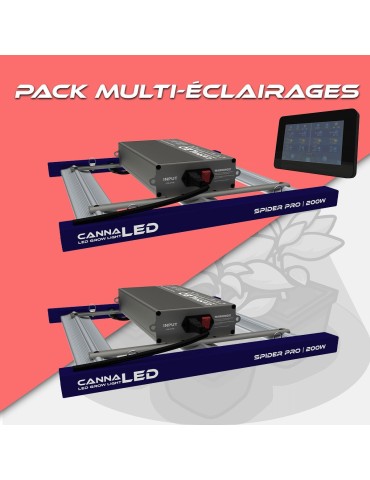 Pack - Cannaled - Spider PRO Series 200 x2 - CannaSmart