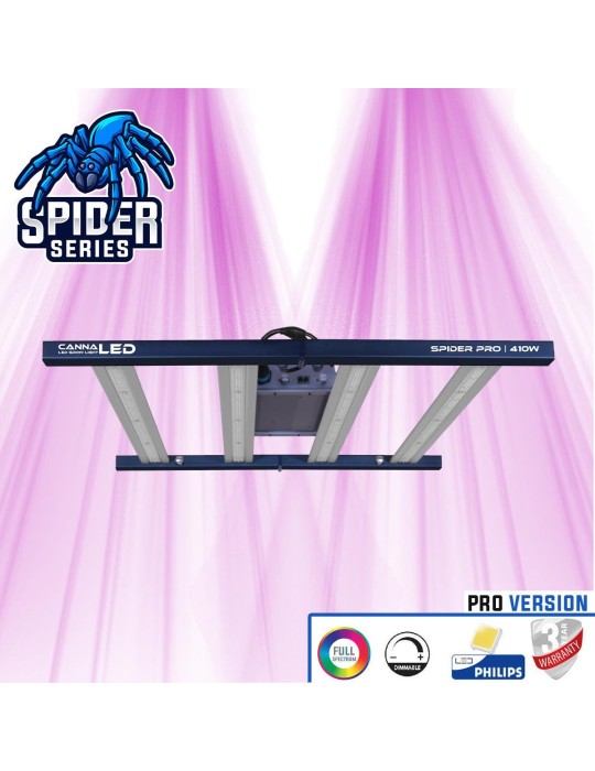 Pack complet 100x100cm – Spider Series 410 PRO et console - Box Q80+ 80x80x180 cm - Kit de ventilation - Pots et terreaux - 13