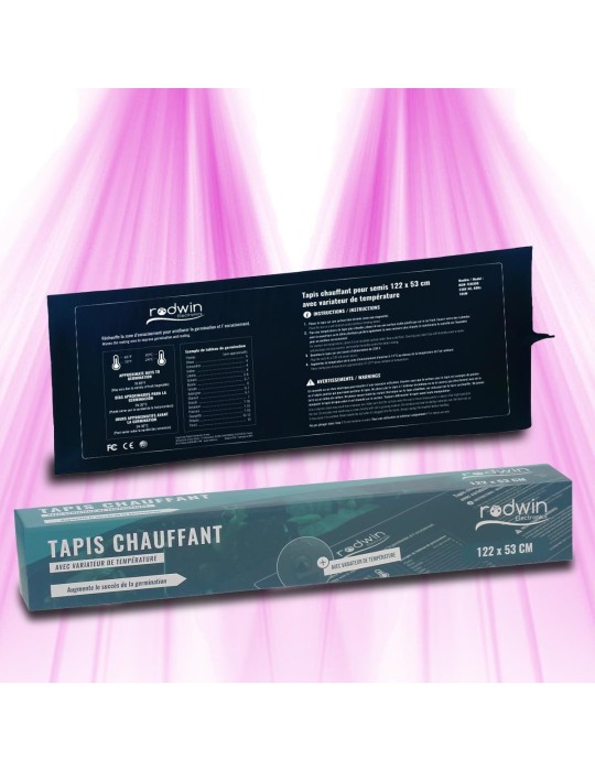 Tapis chauffant 105W - 120 x 53cm - Avec variateur de température Rodwin Electronics - 1 Tapis chauffant 105W - 120 x 53cm - Avec variateur de température Rodwin Electronics - 1
