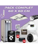 Pack complet 60x60cm – Pureled Q150 - Box Q60+ 60x60x160 cm - Kit de ventilation - Pots et terreaux  - 1