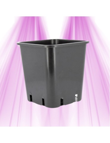 11L culture pot - Black square - 25 x 25 x 25.5 cm